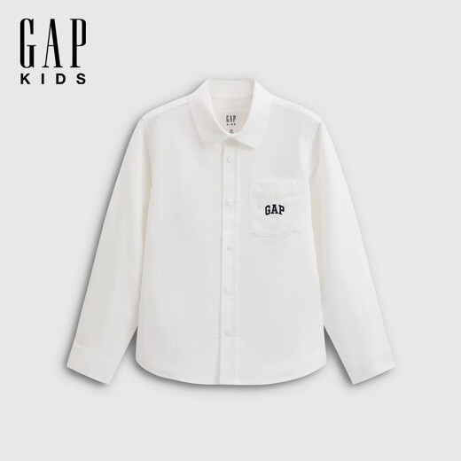 Gapu same style for boys and girls, new autumn embroidered logo cotton long-sleeved shirt 805307