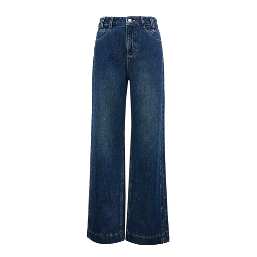 VEROMODA jeans 2025 autumn new style pure cotton high-waisted slim straight pants topstitched retro denim style 325332025