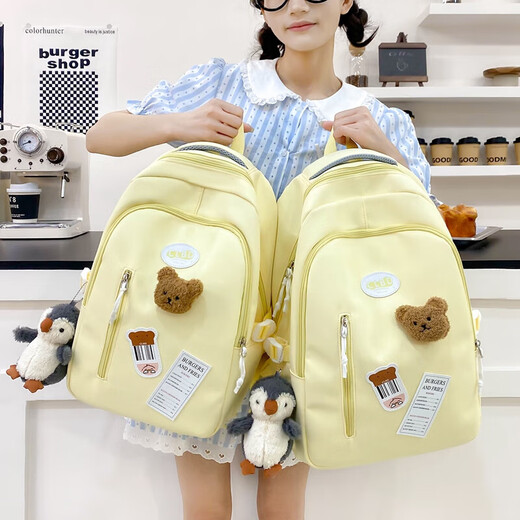Neues modisches einfaches und vielseitiges Rucksack Casual Student Bag Rucksack Computertasche Männer und Frauen gleicher Stil frischer Rucksack schwarzer Vase kleine Größe