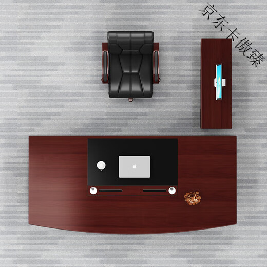 Zimu Yaju Boss Desk Grand Desk Président Bureau Single Superviseur Bureau Manager Bureau Bureau Chaise Chaise Faire des meubles de bureau modernes simples 2,2 mètres / table + une chaise + 695 # Armoire de rangement à six portes