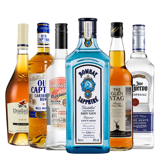欧帅调酒套装 明天见鸡尾酒基酒套装 伏特加朗姆龙舌兰金酒 进口基酒 蓝宝石版明天见（送调酒工具）