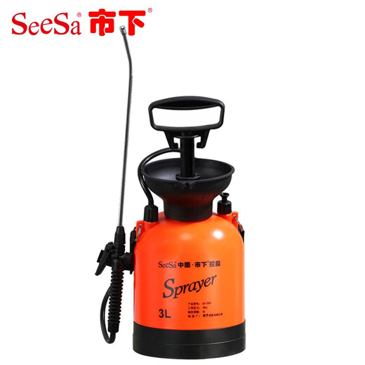 Shixia (seesa) Shixia brand watering kettle, gardening watering kettle, watering flower, pesticide sprayer, agricultural manual air pressure sprayer 3L with stainless steel pole