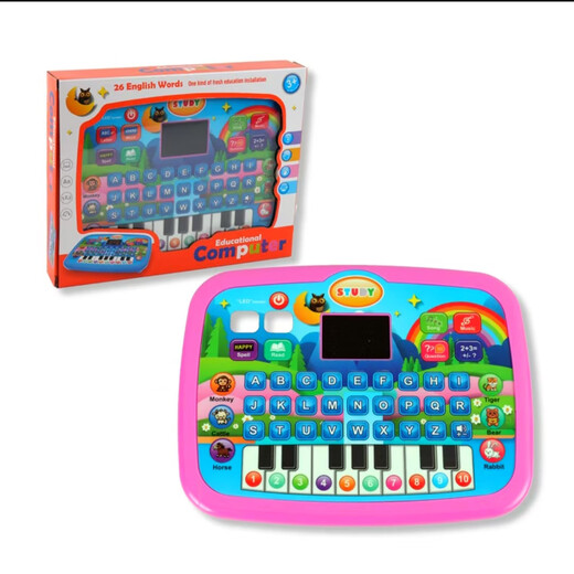 Máquina de educación temprana de tableta Inglesa para niños Puzzle Machine de aprendizaje de juguete Baby Baby Baby Infantil y Nittler Iluminación Inglés Reading Cognitive Machine Máquina de aprendizaje de tableta Rosa (con pantalla LED)