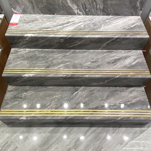 Fair-Dao porcelain arc edge inkjet integrated gold-plated 470x1200 original groove gold wire glaze stair step tiles tile marble tiles 12808 470*1200