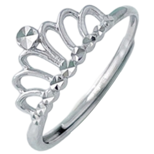 Laofu Gold Fashionable Simple Platinum Elegant Queen's Crown Ring for Girlfriend and Wife Chinese Valentine's Day Gift About 1.88g