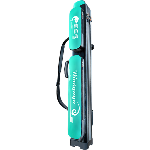 Luo Huodou's new rod bag, fishing rod bag, large-capacity fishing gear bag, lightweight rod bag, multi-functional fishing gear bag, single layer, single pocket-green 120*7*8cm