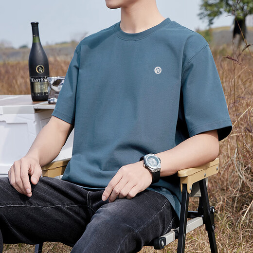 Avec du coton pur pur t-shirt à manches courtes pour hommes Ins Summer T-shirt blanc polyvalent de style Hong Kong Couples de haut à manches, de coton pur blanc Shirts à manches courtes - 1365 s [suggéré 90-115jin [Jin est égal à 0,5 kg]]]
