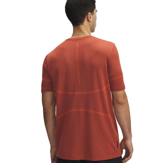 Under Armor (Underarmour) Spring and Summer Rush Scarmouss Men's Training's Sports Sports Short T-shirt 1376781 Orange 847 XL