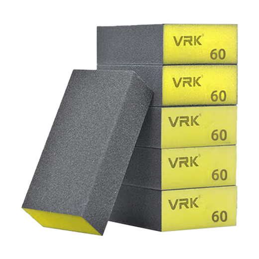 VRK sponge sanding block 60 grit sandpaper for polishing and rust removal metal plastic model sanding blocks 10 pieces