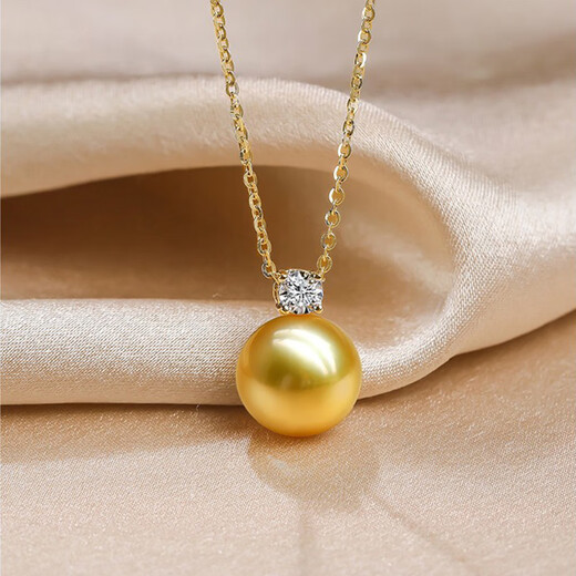 Pearl Pendant Single Mother-of-pearl Pendant Necklace S925 Silver Single Gold Bead Princess Model for Women 10mm White Pearl Model