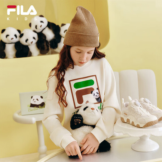 FILA children's wear pullover sweatshirt 2025 autumn boys and girls medium and large children long-sleeved spring and autumn clothing