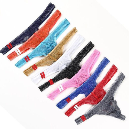 Ban Feishi Sommer japanische, koreanische, europäische und amerikanische Schwulen-Männer-Unterwäsche Europäische und amerikanische feine Mesh-Tasche Low Taille T-Pants Großgröße Schwarz xl xxl