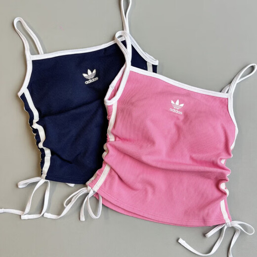 阿迪达斯 （adidas）三叶草夏季女子复古条纹可调节运动吊带背心 KE3887 KE3891 棕色KE3892（有胸垫） （） L