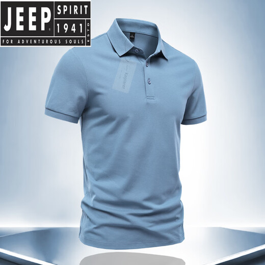 Jeep Spirit2025 Summer New Men's Cotton Polo à manches courtes. T-shirt T-shirt Mode de travail à moitié à manches