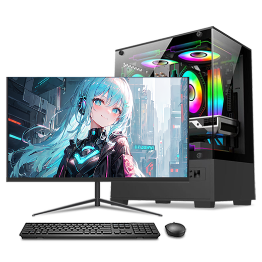 WuSeYu 14th generation Core i5-14400F 32G+1TB 7600XT comparable to RTX4060 8G independent display 27-inch office gaming desktop desktop computer computer host machine