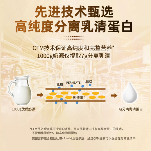 FMUKE进口分离乳清蛋白粉牛初乳免疫球中老年增强免疫力术后营养品430g