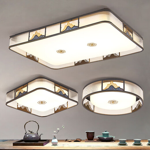 
Oup Lamp official new Chinese style ceiling lamp bedroom lamp Chinese style living room main lamp study room dining room lamp MW-7027-round 30cm [three colors]