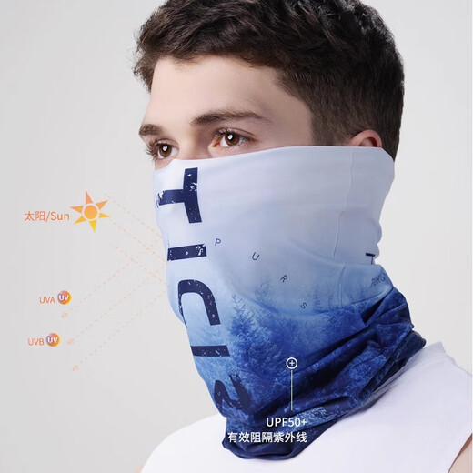 TICRYS Magic Headscarf Men Ice Silk Mountaineering Sunscreen Mask Women Summer Windproof Neck Cover Customized Scarf Fishing and Riding Face Shirt [5A Level Antibacterial]_719-Silver Gray Planet