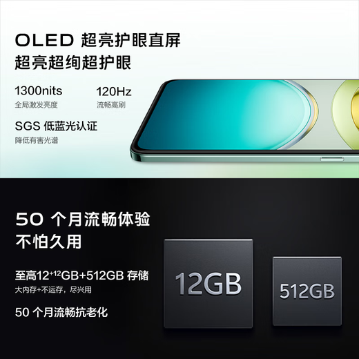 Vivo Y300 12GB+256GB Qingsong new generation super speaker 6500mAh ultra-thin blue ocean battery super anti-fall eye protection straight screen mobile phone JD Express