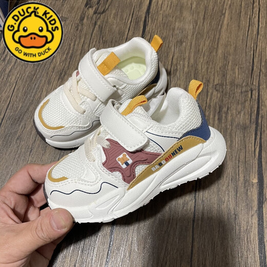 
G.DUCKKIDS little yellow duck children's shoes 25 spring and autumn style baby shoes for boys and girls Babu toddlers shoes for children's functional shoes for children non-slip and transparent 9227 light pink spring and autumn style leather surface 23 inner length 14.5cm