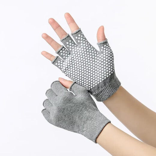 Shiniao Pilates gloves for women, non-slip, yoga, fitness, half-finger training, special anti-callus pull-up iron, purple - refuse calluses, one size fits all