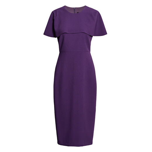 
ROEYSHOUSE ROYSHOUSE high crocus purple dress 2025 summer chic cloak sleeve slim skirt 11950 purple 2XL