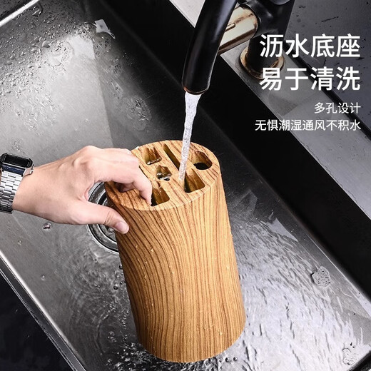 Pangdonglai Haushalts Küchenmesser Volles Set superschnelles scharfe Küche Spezialmesser Set Kombination Schlafzimmer Küchenschneidemmesser Küche Utensilien Zwei-in-Eins-#wood-Getreide-Schmiede-Messer-Set 6-teiliger Set #wood Getreide schmieden über 60 x 140 mm x 16,5 cm