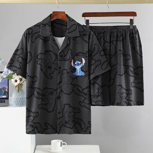 Zitronen-Slim-Herren-Pyjamas kurzärmeliger Sommer Thin Student Cartoon Teenager Sommer Lose Plus Size Jin [Jin entspricht 0,5 kg] Home Clothing Set 6627 [Set] V M [Vorschlag 80-100 Jin [Jin gleich 0,5 kg]]]
