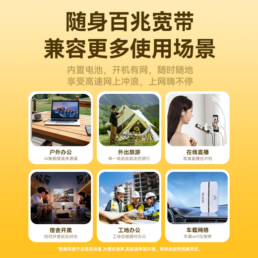 Yinyu portable wifi triple network universal card-free wireless wifi6 car 4G5G router portable internet treasure mobile Unicom telecom high speed nationwide universal 2025 new triple netcom 6000 mAh super long battery life + nationwide universal