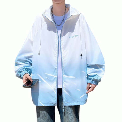 Ropa de protección solar de secado rápido de Summer Sail de Summer Silk de Yilan para niños y estudiantes de secundaria de secundaria para adolescentes y niños grandes, transpirables y transpirables 6626 Aseguramiento de calidad de una sola pieza azul M 70-90Jin [Jin equivale a 0.5 kg]