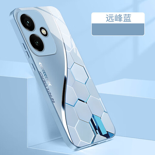 适配曲线粒子荣耀400手机壳DNN-AN00潮牌简约耐脏散热潮流 【金属红新年红】SY12164曲线粒子 荣耀400