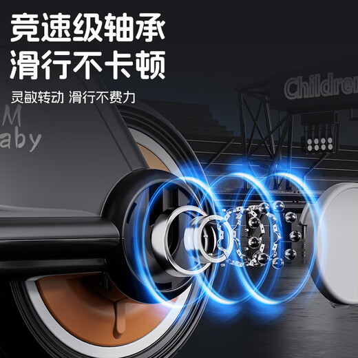 儿童平衡车三轮车宝宝滑步车小孩防侧翻轻便无脚踏溜溜滑行车5888 樱花粉