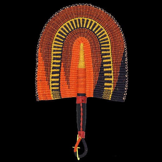 
Roomology African Ghana hand-woven straw woven fan ins color decorative fan bgf-12156