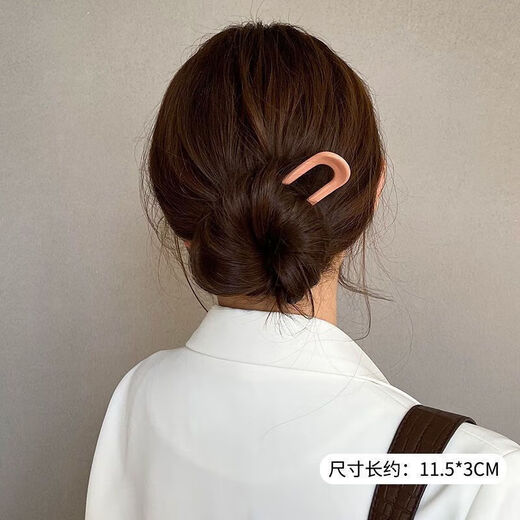 Double Sheng hairpin for women, new style, simple and high-end hairpin, fashionable ball hairpin, versatile hair accessories, coffee color