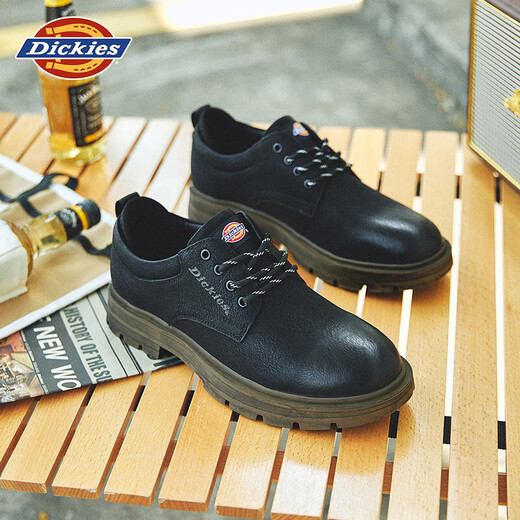 Dickies zapatos casuales para hombres zapatos de trabajo de cuero para hombres zapatos de trabajo británicos retro para hombres negros 41