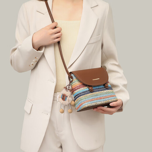 
Love Sea Bag Women's Bag Mobile Phone Bag One-Shoulder Crossbody Bag Knit Light Luxury Brand Birthday Gift High-end Sense to Give My Girlfriend and Wife