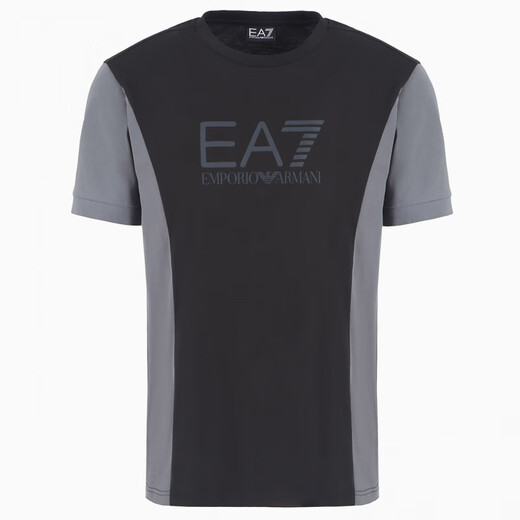 Emporio Armani Ea7 Armani Herren trendy Farbbündel runden Nacken Kurzschlärm T-Shirt 6DPT23 PJVPZ Khaki 1713 2xl (Hongkong Warehouse)