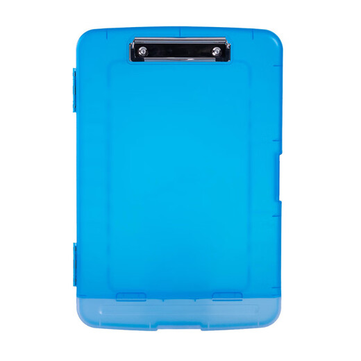 Praise outdoor waterproof file box plastic desktop organization multi-function copying board clip storage file box Fresh blue (11932)