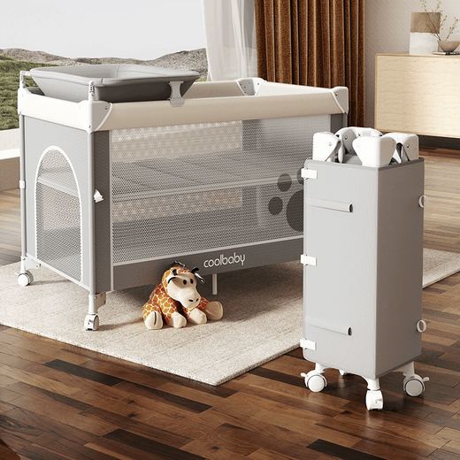 Raft Core Cool Bean Ding Spleißbett Krippe bewegliche Multifunktionsfaltungswindel -Windel Neugeborene Baby Bett Raum Wanderung Grau 3.0