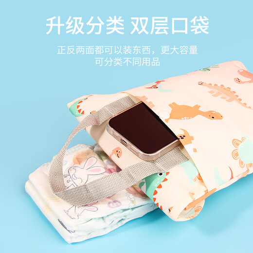 CLCEY尿不湿收纳袋婴儿专用纸尿裤拉拉尿布包便携外出宝宝尿片分 [基础款]恐龙世界 1片装