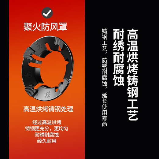 Qiting Gasherd-Rack-Halterung, Herdplatte, rutschfeste Topf-Rack, verdickte Kohle-Gasherd-Halterung, vier Krallen und fünf Krallen, universeller Küchenherd, energiesparende winddichte und feuersammelnde Abdeckung, universeller Stil