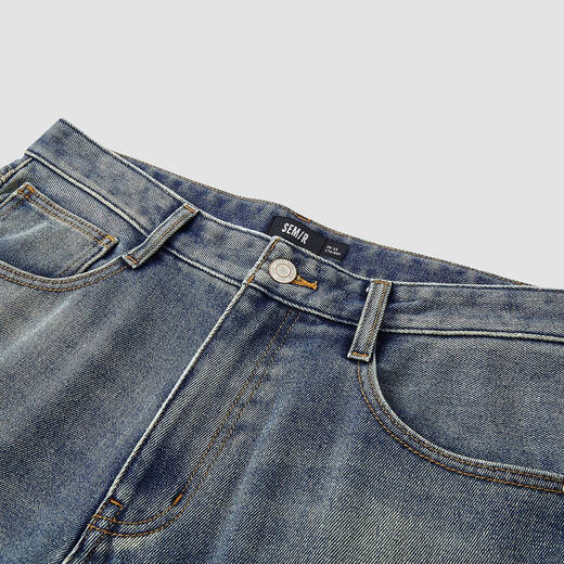 Semir Wang Anyu same style丨Jeans men's retro scimitar pants 25 winter trousers denim pants 109725124107