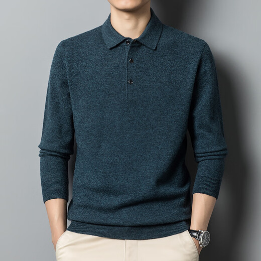 Yiliten Cardigan Herren 2024 Frühling und Herbst New Pure Woll Pullover Fashion Revers für Männer YTMFQ9855 Delan L.