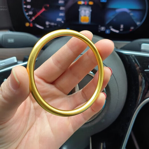 Laohuangxiang gold-wrapped silver bracelet for women, ancient method inheritance gold 9999 pure gold plain ring gold bracelet solid unchanged 4mm 59 ring mouth