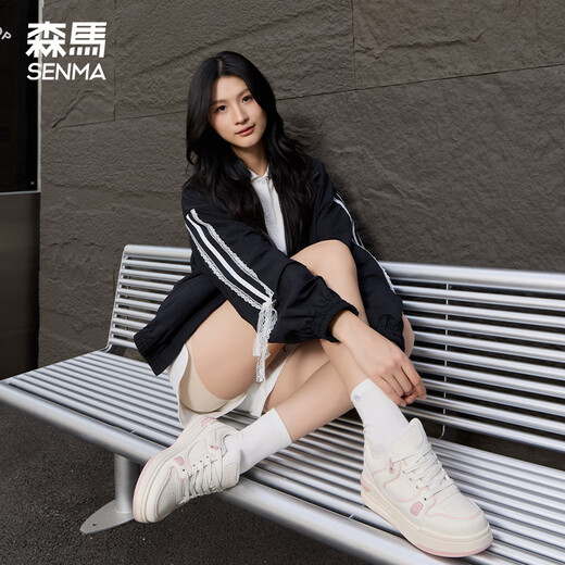 森馬女鞋板鞋2025秋季新款轻便小白鞋运动休闲百搭鞋子女厚底增高森马 粉色（A款） 37