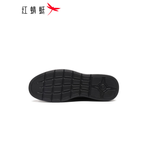Red Dragonfly Men's Shoes Commuting Leather Shoes Men's New Genuine Leather Breathable Business Casual Shoes Soft Sole One-Step Comfortable 42