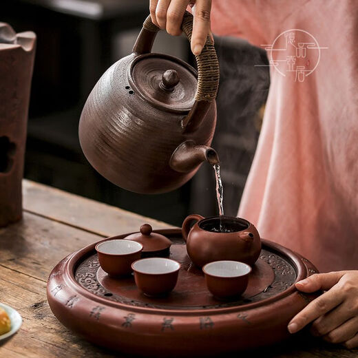 
Tea boiling in the stove, firewood, lifting beam, boiling tea pure handmade large capacity ceramic simple household water boiling coarse pot charcoal stove, pine and cypress firewood, 15832 No. 1380ml, more than 1L