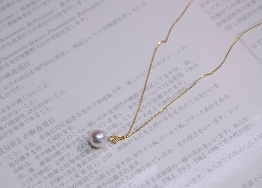 CAOXJOMEE handmade inlaid 8-9mm Japanese akoya seawater 18k gold pendant 8-8.5mm pendant