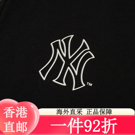 美职棒（MLB）官方男女装 2025新款情侣夹克背标大;OGO时尚外套运动服上衣 3ATR 3ATRB0544-50BKS XS 均码