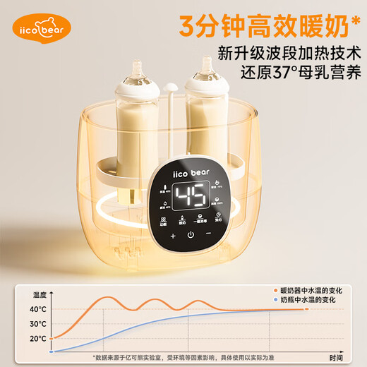 亿可熊（iicobear）温奶器消毒器二合一保温暖奶器婴儿母乳热奶解冻恒温壶奶瓶消毒器